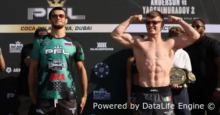 PFL Dubai Усман Нурмагомедов vs Пол Хьюз 2